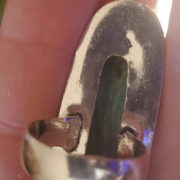 New Huge Amazonite 925 Silver Statement Ring. - Picture 12 of 16
